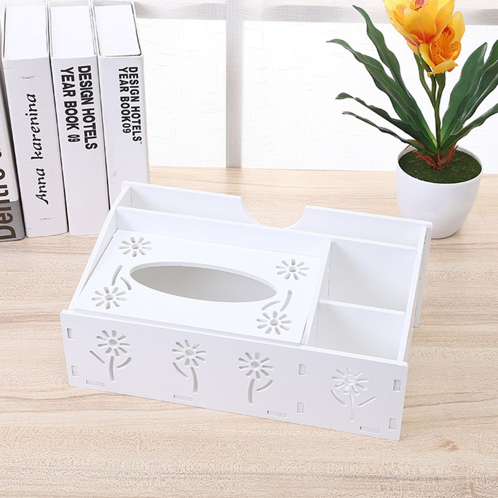 Laser Cut Desk Organizer With Napkin Holder Storage Organizer Tissue Box Pen Holder Free Vector