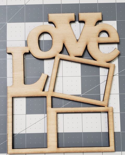 Laser Cut Love Photo Frame Valentines Day Decor Free Vector