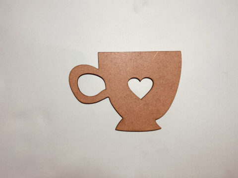 Laser Cut Coffee Cup Unfinished Wood Shape Craft Free Vector