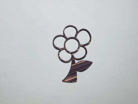 Laser Cut Unfinished Wooden Flower Cutout Free Vector