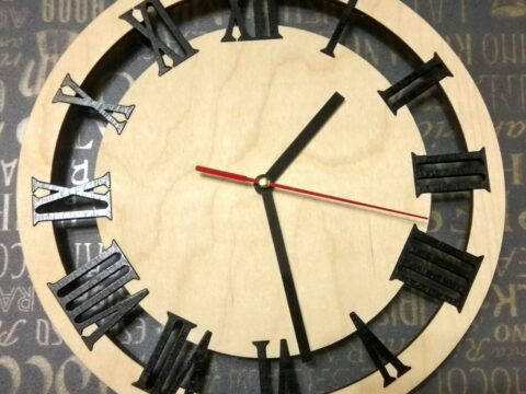 Laser Cut Large Roman Numeral Wall Clock DXF File