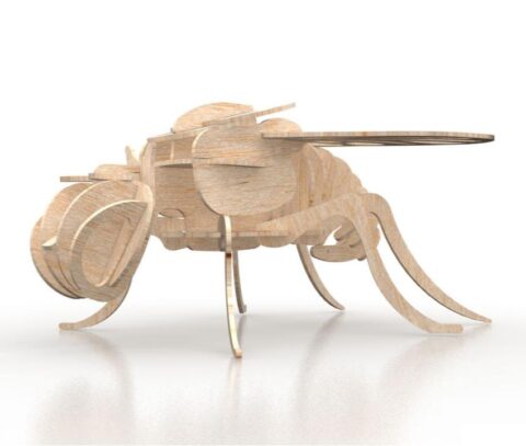 Laser Cut Fly 3D Puzzle DXF File