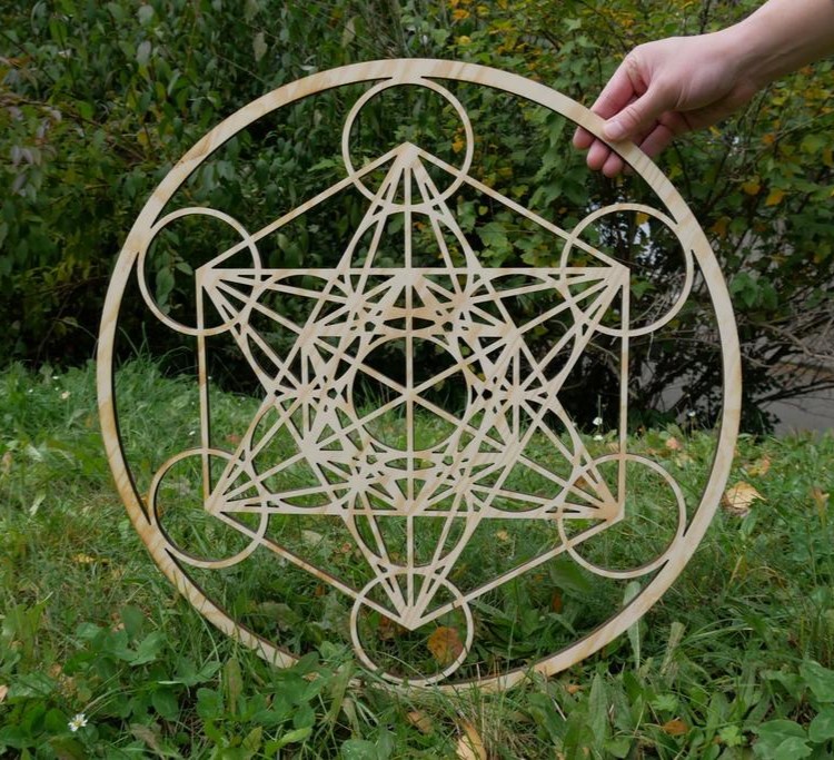 Laser Cut Metatron Cube DXF File