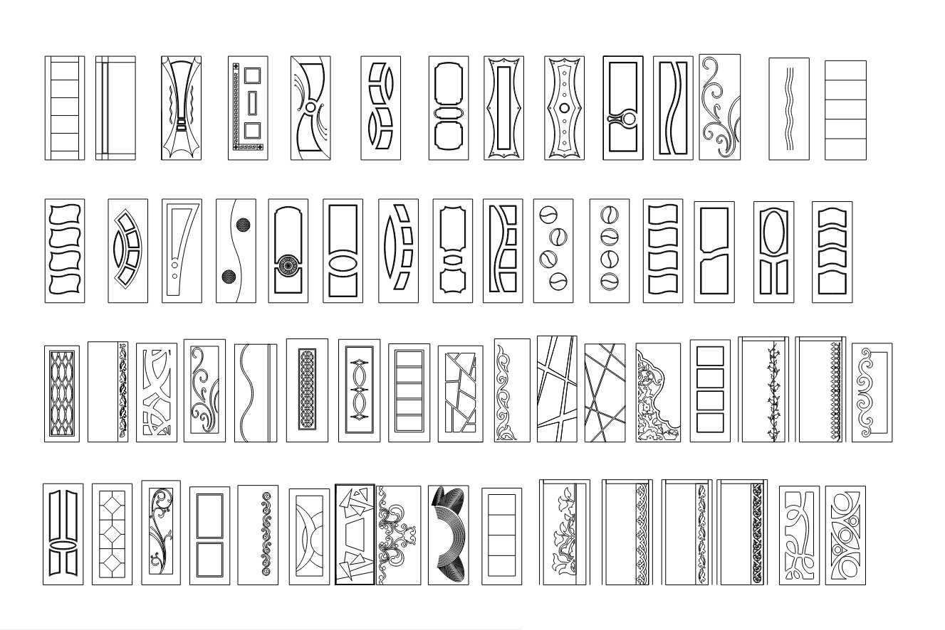 Door Designs DXF File - ARABIC CNC