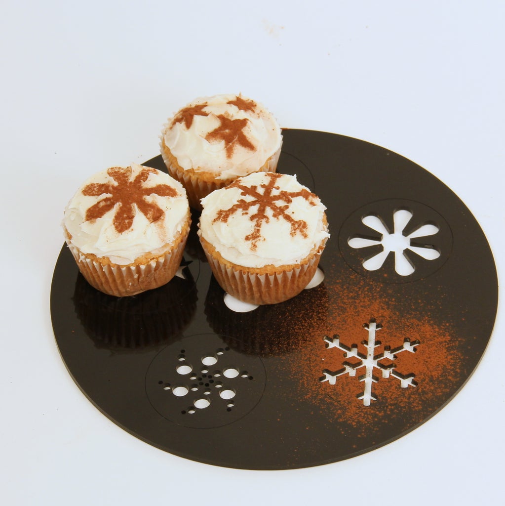 Laser Cut Cupcake Stencil Dxf File - Arabic Cnc