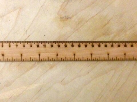 Laser Cut Wooden Ruler 12in Free Vector