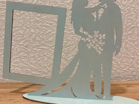 Laser Cut Wedding Bride Groom Photo Frame Free Vector