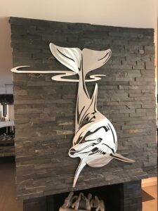 Laser Cut Dolphin Wall Decor Free Vector