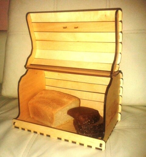 Laser Cut Bread Box Bread Basket With Lid Bread Bin Bread Storage Free Vector