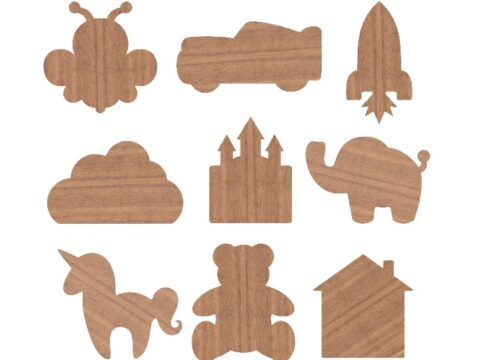 Laser Cut Wooden Magnets For Kids Free Vector