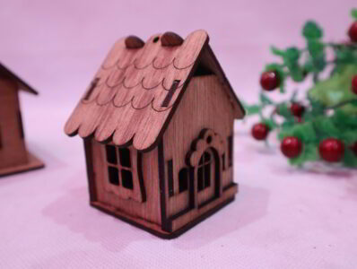 Laser Cut Mini House 3mm Free Vector