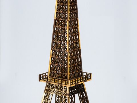 Laser Cut Eiffet Tower 3mm Plywood Free Vector