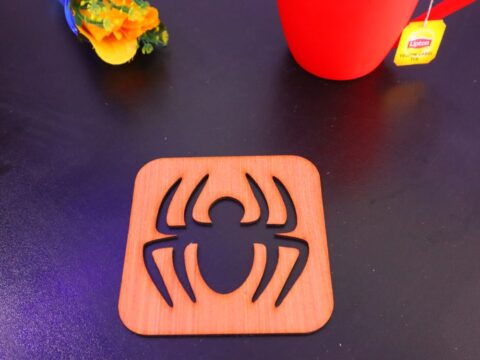 Laser Cut Spider Coaster DXF File