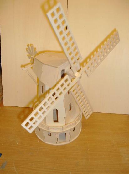 Laser Cut Windmill 3D Puzzle DXF File