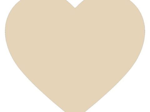 Laser Cut Heart Cut Out Wooden Shape Valentine Day Craft DXF File