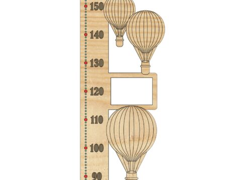 Laser Cut Personalized Children’s Growth Chart With Picture Frames Kids Height Chart Stadiometer Free Vector