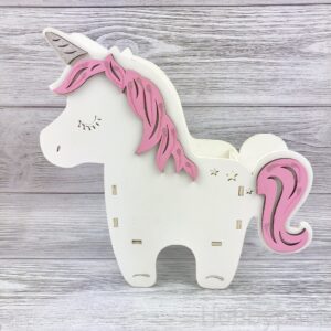 Laser Cut Unicorn Planter Flower Pot Decor Free Vector