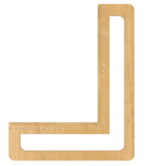 Laser Cut Try Square Ruler With Engraving Free Vector