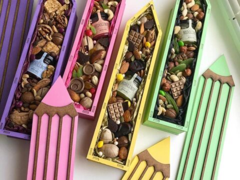 Laser Cut Pencil Candy Box Pencil Shaped Gift Box DXF File