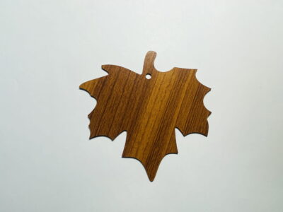 Laser Cut Wooden Maple Leaf Ornament Free Vector
