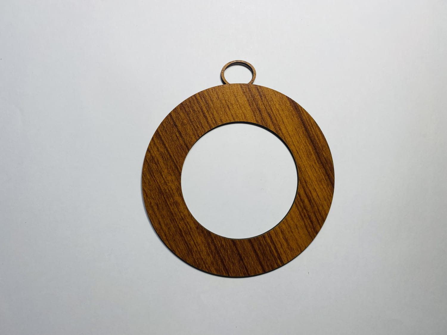 Laser Cut Unfinished Wood Hollow Circle Ornament Free Vector