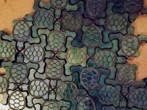 Laser Cut Wooden Tiling Turtles SVG File
