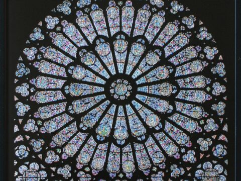 Laser Cut Cathedral Window Notre Dame Rose Window DXF File