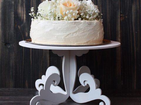 Laser Cut Decorative Wedding Cake Stand Free Vector