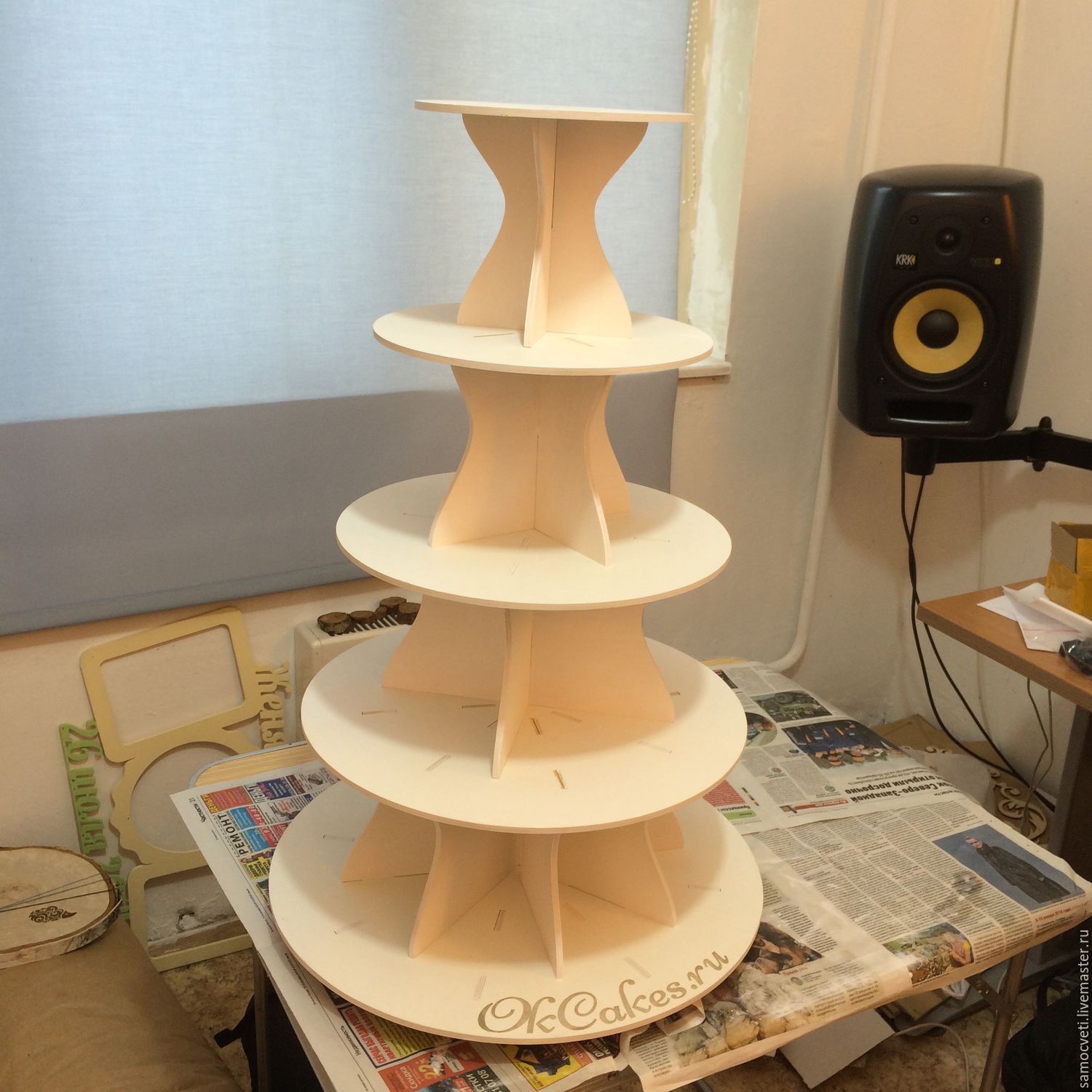 Laser Cut Multi Tier Cake Stand 4mm Free Vector