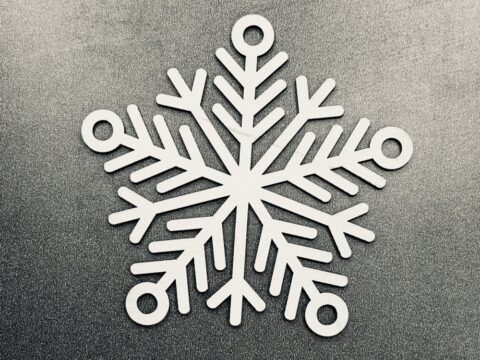 Laser Cut Hanging Snowflake SVG File