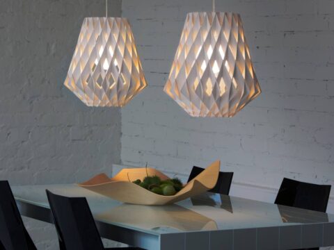 Laser Cut Wooden Decorative Pendant Lighting Lamp Free Vector