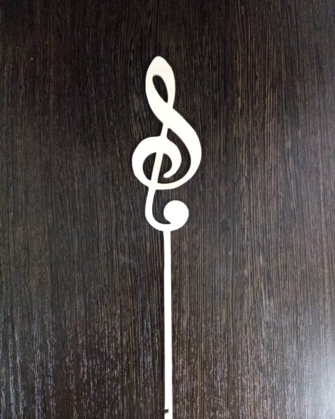 Laser Cut Music Note Cake Topper Free Vector
