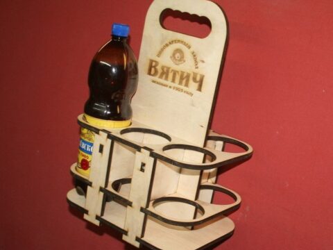 Laser Cut 6 Pack Carrier Drink Caddy DXF File