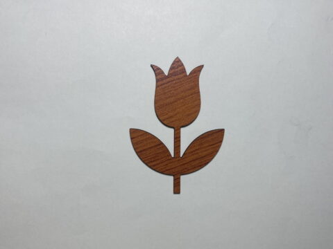 Laser Cut Unfinished Wood Tulip Flower Cutout Free Vector