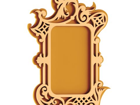 Laser Cut Simple Wall Frame Home Decor DXF File
