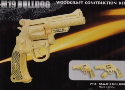 Laser Cut M19 Bulldog Revolver Gun Model Kit With Assembly PDF File