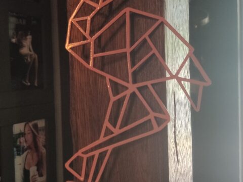 Laser Cut Flamingo Polygonal Wall Decor Geometric Art Free Vector