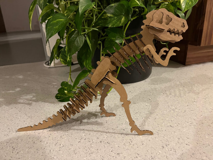 Laser Cut T-Rex 3D Puzzle DXF File - ARABIC CNC