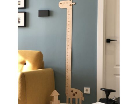 Laser Cut Giraffe Height Chart For Kids Free Vector