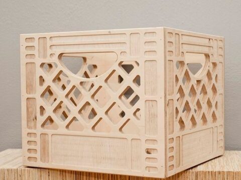 Laser Cut Wood Box With Handle 10mm Free Vector