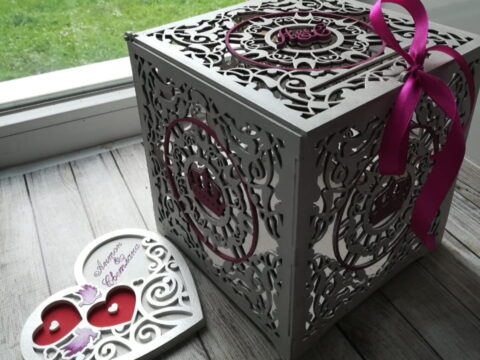 Laser Cut Wedding Box For Money Wedding Card Box Free Vector