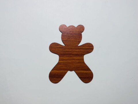 Laser Cut Teddy Bear Shape Unfinished Wood Craft Cutout Free Vector