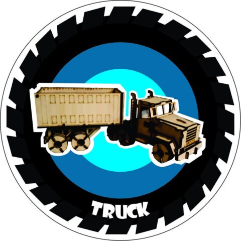 Laser Cut Toy Truck 3D Puzzle DXF File