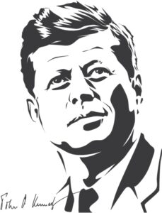 Laser Cut John F Kennedy Silhouette DXF File