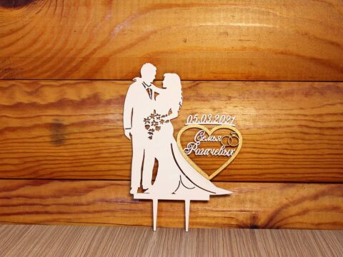 Laser Cut Wedding Cake Toppers Bride And Groom Free Vector