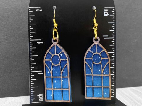 Laser Cut Acrylic Earring Display Stand Jewelry Holder Free Vector