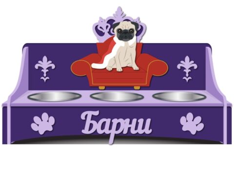 Laser Cut Raised Dog Bowl Stand Free Vector