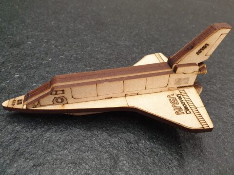 Laser Cut Space Shuttle 3D Model DXF File