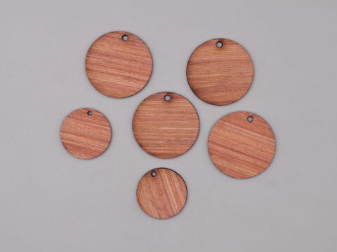 Laser Cut Blank Wooden Circle Ornament Free Vector