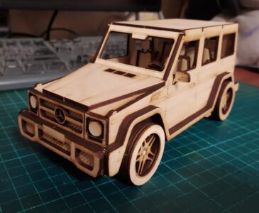 Laser Cut Jeep 3D Puzzle With Assembly Instructions DXF File